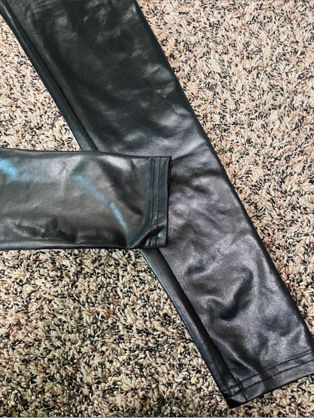 wild fable Black Faux Leather Leggings High Rise Full Length XXS | NWT - Picture 3 of 4